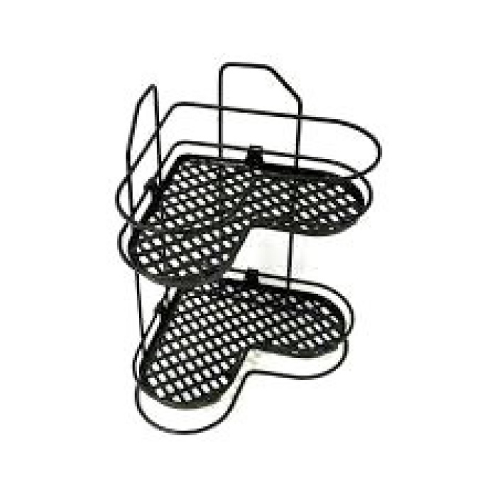 ZARİF 2Lİ KÖŞELK SİYAH BEYAZ KROM (5381)