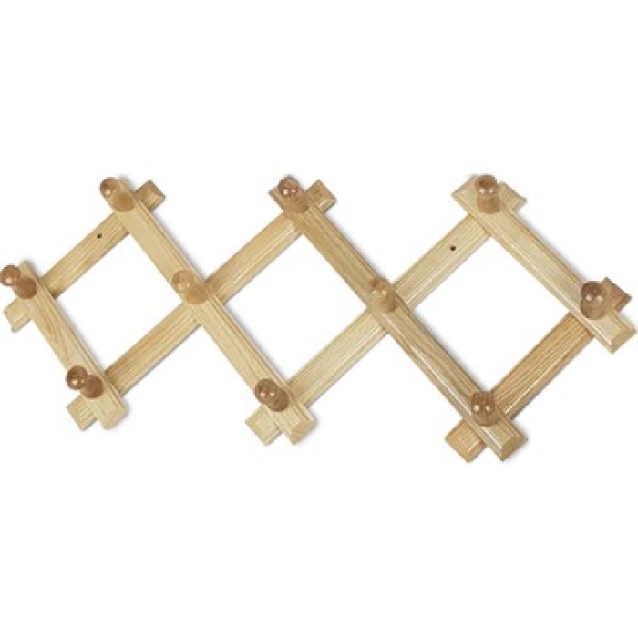 AHŞAP 10 KOLLU AKORDİYON DUVAR ASKISI (5381)