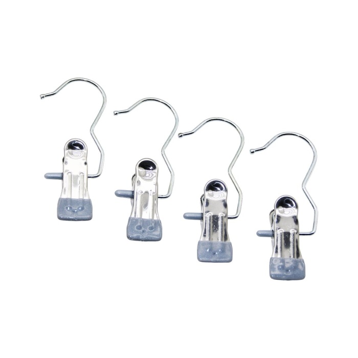 4 PCS KISKAÇLI TAŞINABİLİR ÇOK AMAÇLI TEKLİ - METAL ASKI SİLİKON KILIF UÇLU (5381)