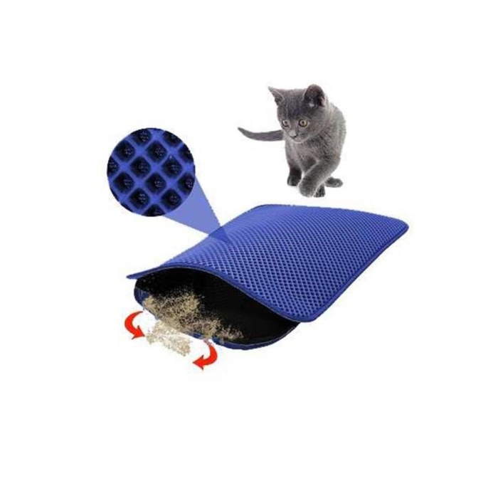 Kedi Tuvalet Önü Kum Toplayıcı Temizleyici Elekli Gri Paspas (5381)