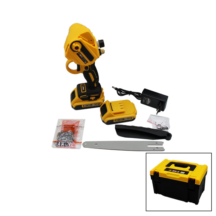 BUDAMA - DAL KESME MAKİNESİ 36V 2.0AH YAĞLI POMPALI - ZİNCİRLİ SARI SİYAH ÇANTALI (5381)