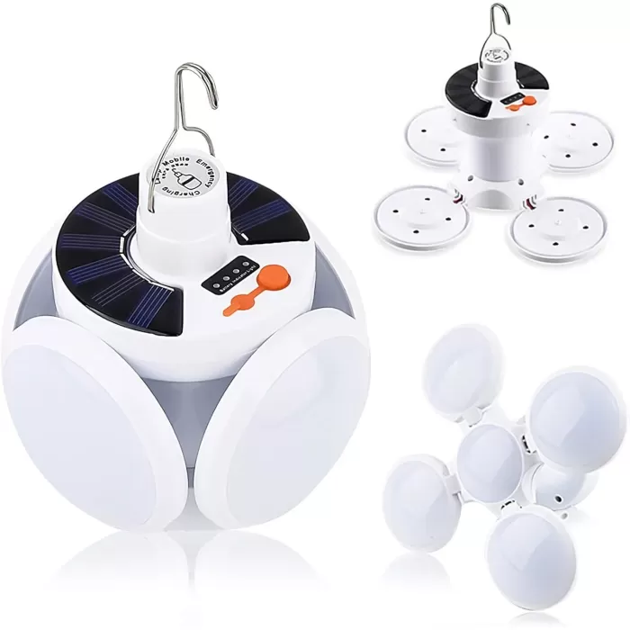 Solar Güneş Enerji Ve Usb Sarjlı 5 Kanatlı Led Lamba (5381)