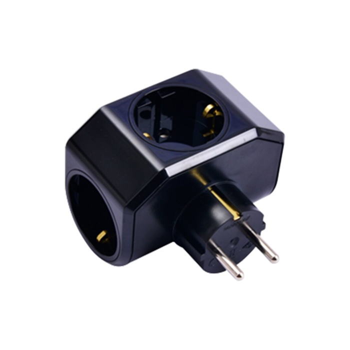 SİYAH YONCA PLUS 3LÜ TOPRAKLI PRİZ FİŞ 04-ZM (5381)