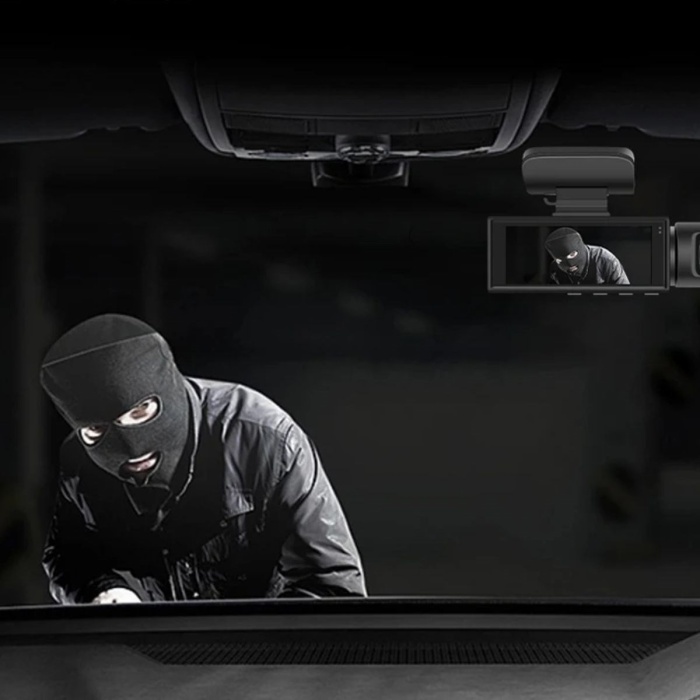 WiFi Destekli Araç İçi &amp;amp; Dışı Çift Kameralı Dikiz Aynası Kamera (5381)