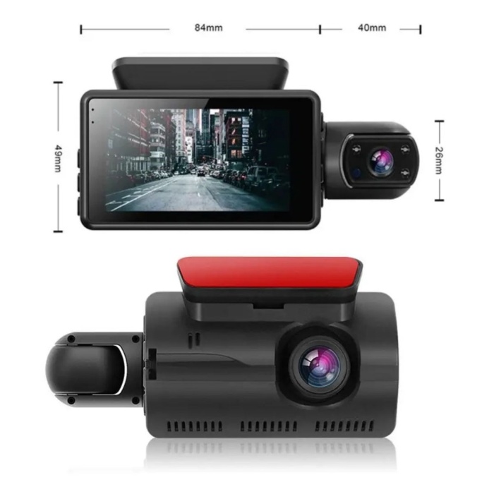 Araç İçi &amp;amp; Dışı Çift Lensli WiFi Kamera – 1080P HD,Gece Görüşlü, G-Sensörlü DVR Dashcam (5381)