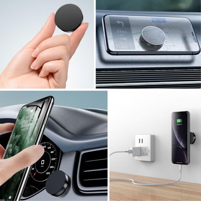 Tüm Modellerle Uyumlu Manyetik Araç İçi Telefon Tutucu Çok Amaçlı Güçlü Mıknatıs Tutucu (5381)