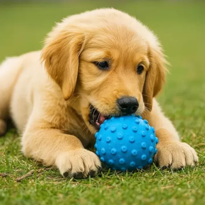 PetZoom Mavi Dikenli Köpek Oyun Topu