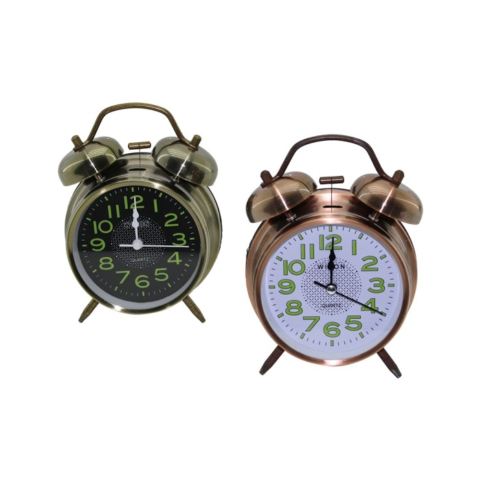 BÜYÜK MASA ÇALAR SAAT BÜYÜK FOSFORLU RAKAMLAR ÇAP: 10CM (5381)