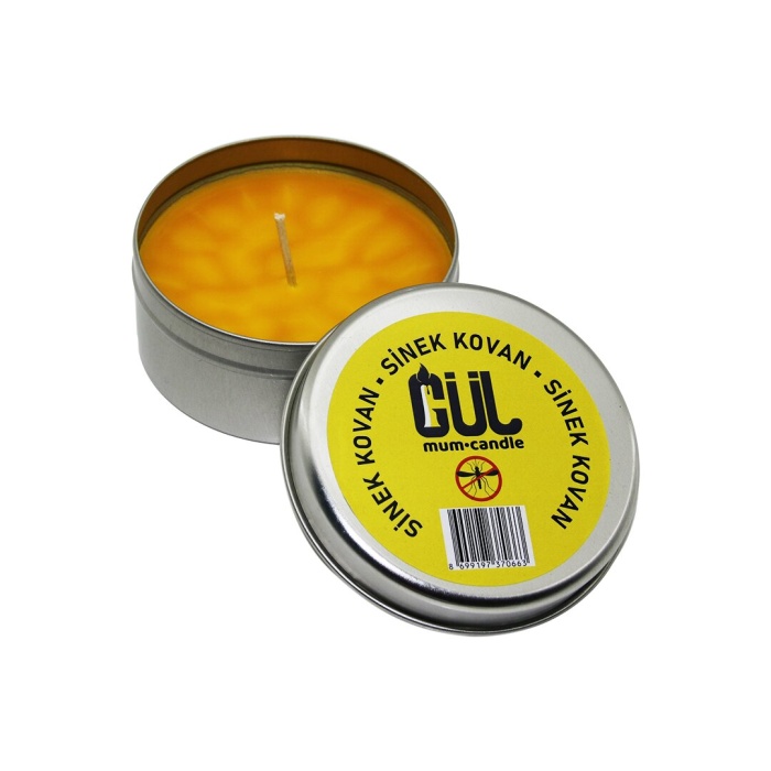 MUM CANDLE SİNEK KOVAN MUM TENEKE KUTU (5381)