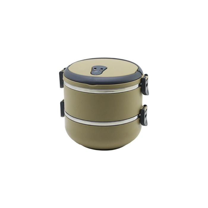 KAHVERENGİ 2Lİ SEFER TASI SAKLAMA KABI 1.2LT (5381)