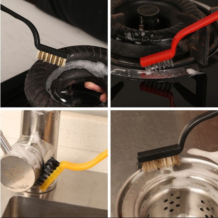 3 Parça Tel Fırça Detaylı Temizlik Seti (5381)