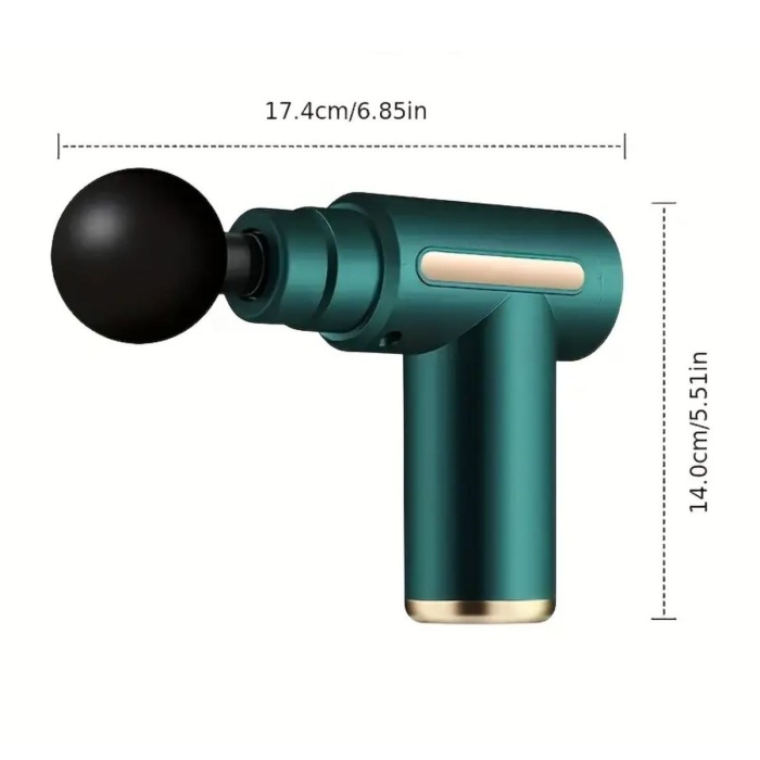 4 Masaj Başlıklı Titreşim, Şarj Edilebilir Küçük Masaj Aleti,Masaj Tabancası (5381)