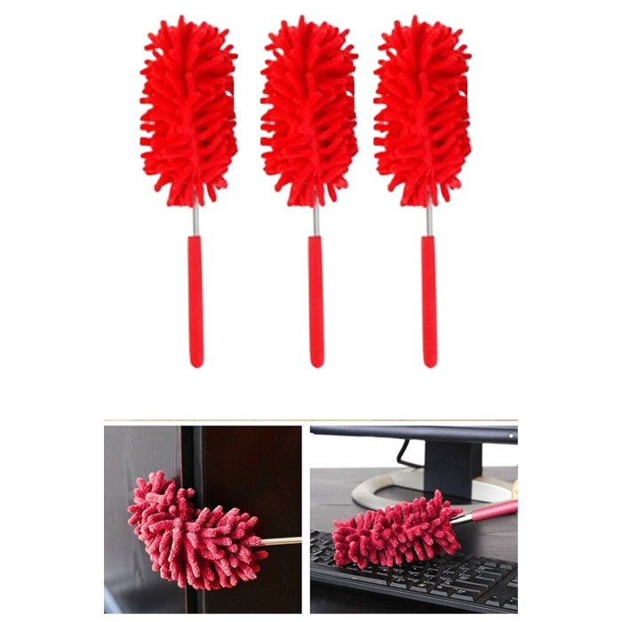 2 li Set Mikrofiber Teleskobik Toz Alma -Antistatik Toz Püskülü Duster (5381)