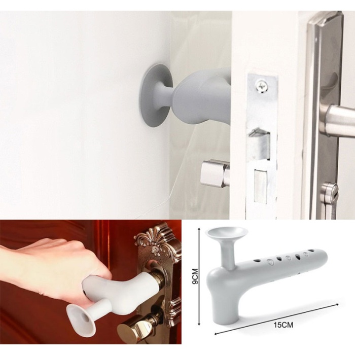 Silikon Duvar Koruyucu Kapı Stoperi GRİ (5381)