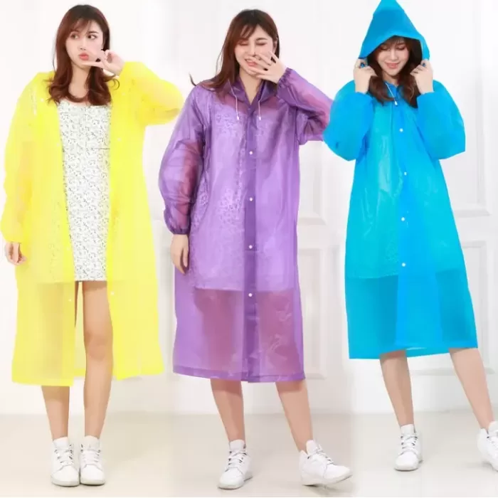 Kadın Erkek Yağmurluk Kapüşonlu Çıtçıtlı Eva Raincoat (5381)