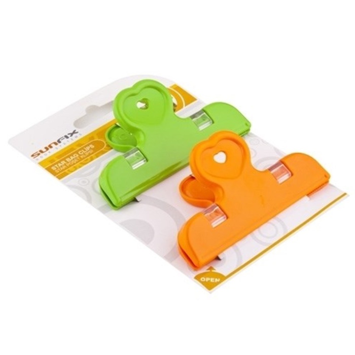 2&apos;li Pratik Torba Paket Ve Poşet Kapatıcı Kilitli Klips Mandal (5381)