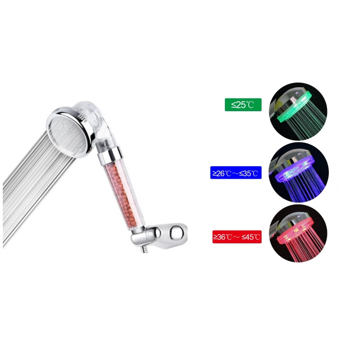 Renk Değiştiren Led Işıklı Tasarruflu Tazyikli Duş Başlığı (5381)