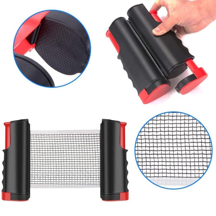 Teleskopik Taşınabilir Kaymaz Ping Pong Masa Tenisi Filesi Aparatı (5381)