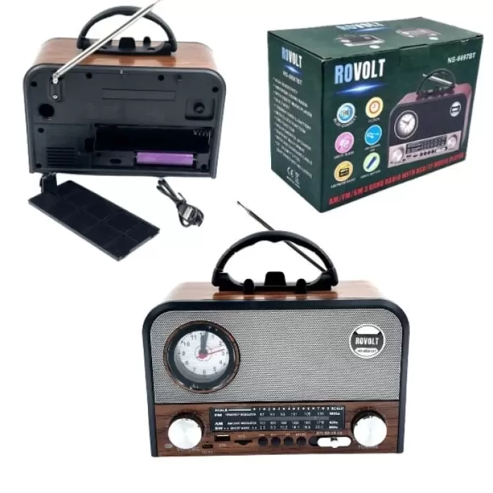 Nns NS-6697BT Taşınabilir Bluetooth Nostaljik Radyo (5381)