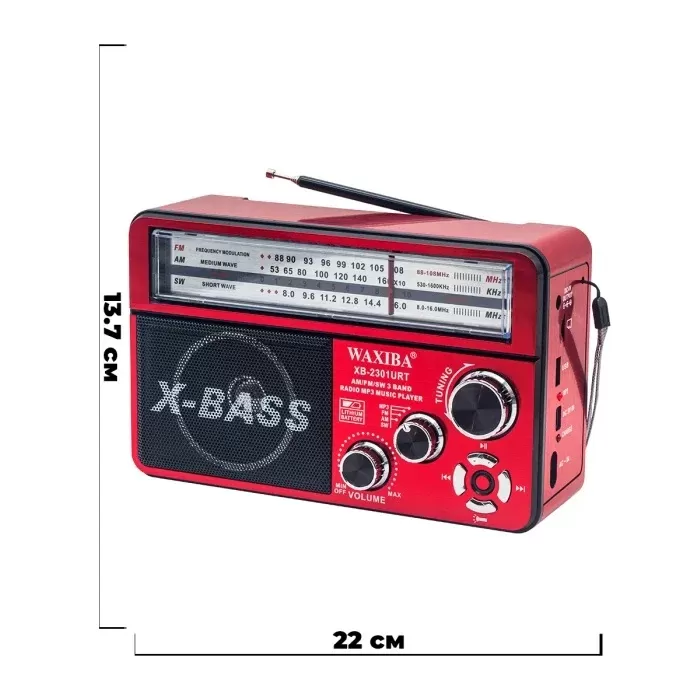 Nostaljik Radyo WAXIBA Nostaljik Radyo Bluetooth Fm Usb XB-2301RT (5381)