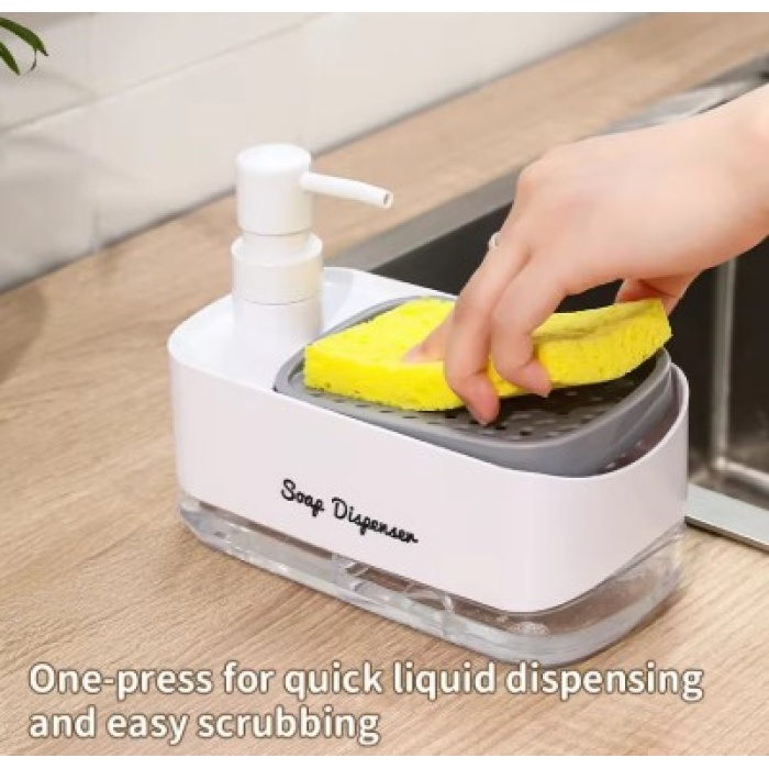 Çift Hazneli Sıvı Sabunluk, Süngerlik ve Otomatik Deterjanlık (5381)