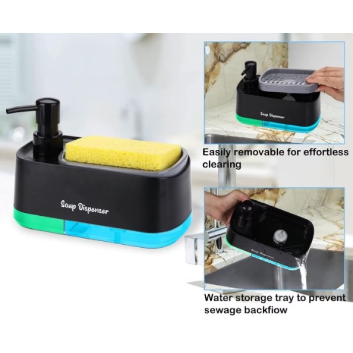 Çift Hazneli Sıvı Sabunluk, Süngerlik ve Otomatik Deterjanlık (5381)