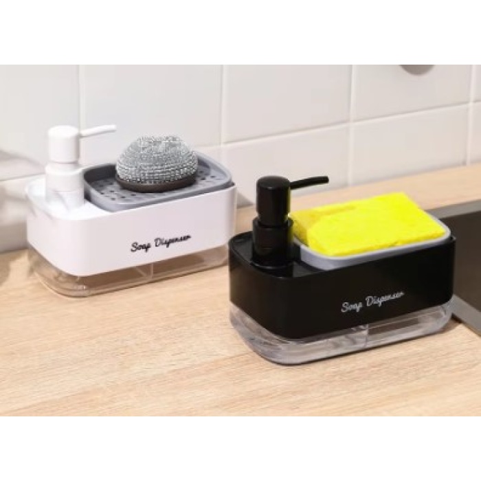 Çift Hazneli Sıvı Sabunluk, Süngerlik ve Otomatik Deterjanlık (5381)