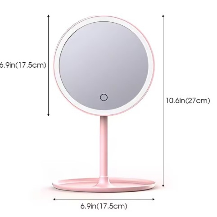 Led Işıklı Dokunmatik Makyaj Aynası 3 Kademeli Işık Ayarlı (5381)