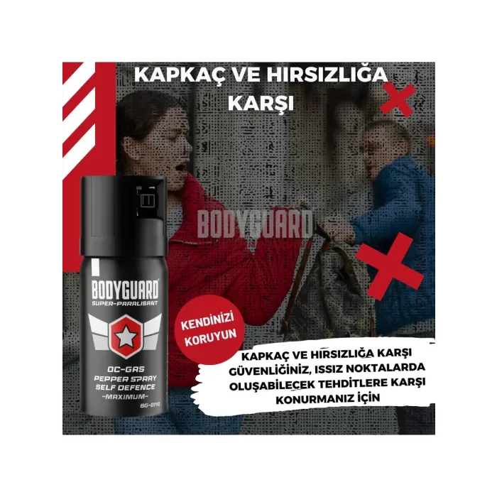 Bodyguard Biber Gazı Sprey 40ML Bodyguard (Göz Yaşartıcı Sprey) (5381)