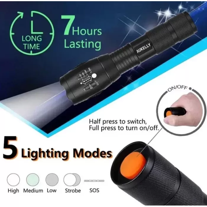 Q-Max PS-918A Şarzlı Zomlu Police El Feneri (5381)