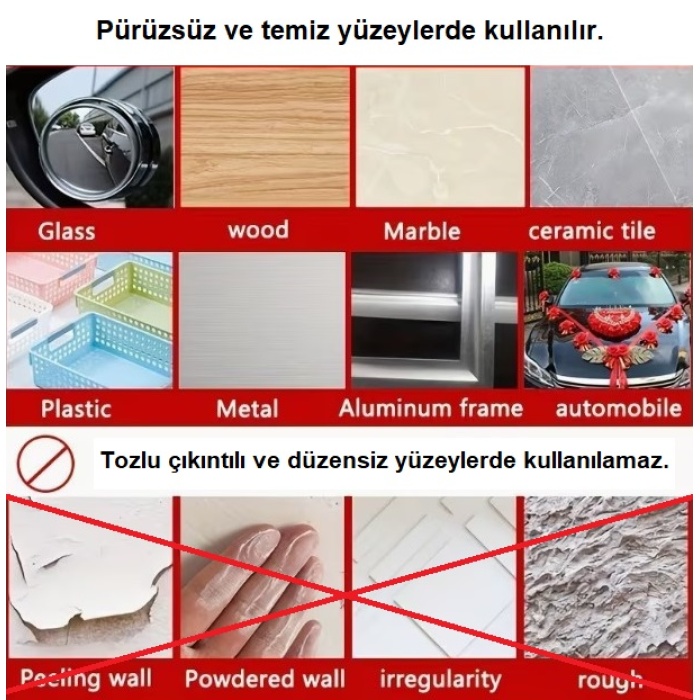 60 Parça Kolay Açılır Güçlü Çift Taraflı Bant 18mm*50mm (5381)