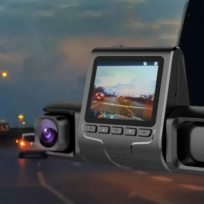 1080P Üçlü Lens Araba Dash Cam Dashcam Ön İç &amp;amp; Arka HD Araba DVR 120 ° Açı Döngü Kaydı Yerçekimi Sensörü (5381)