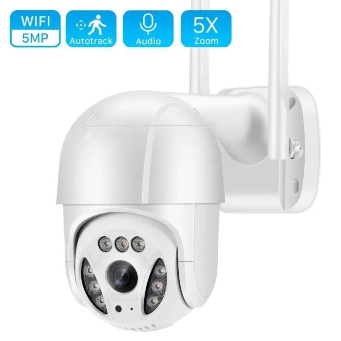 Full Hd 1080P IP66 Wifi Akıllı Haraket Sensörlü Takip 4x Zoom Su Geçirmez Ip Kamera (5381)