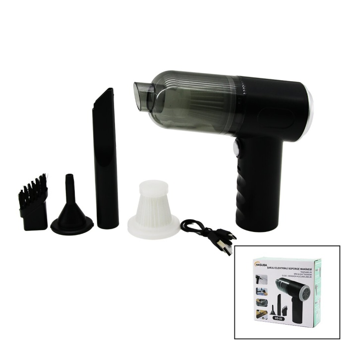 USB ŞARJLI 2İN1 ÇEKME - ÜFLEME OTO - ARAÇ - EV MİNİ - TAŞINABİLİR EL TİPİ SÜPÜRGE (5381)