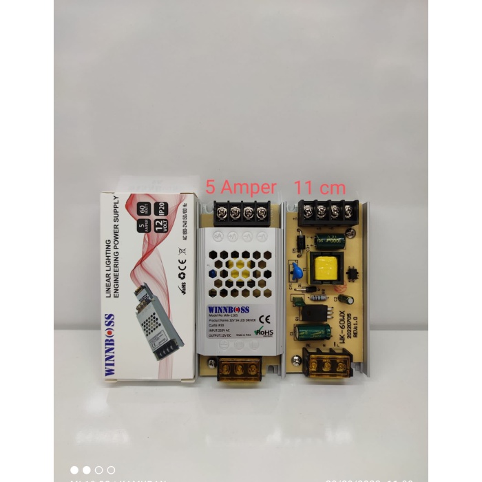 12V-5A-60W-IP20 ULTRA SLİM TRAFO (5381)