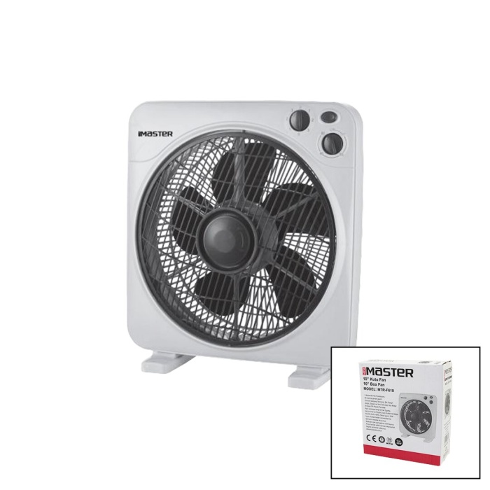 10 İNÇ  KUTU FAN  VANTİLATÖR  3 KADEME HIZ   6 PLASTİK KANAT 38W  60DK.ZAMAN AYARLI MTR-F610 (5381)