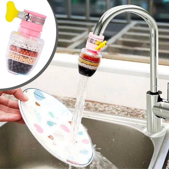 6 Katmanlı Musluk Ucu Filtreli Su Tasarruflu Hijjenik Musluk Başlığı (5381)