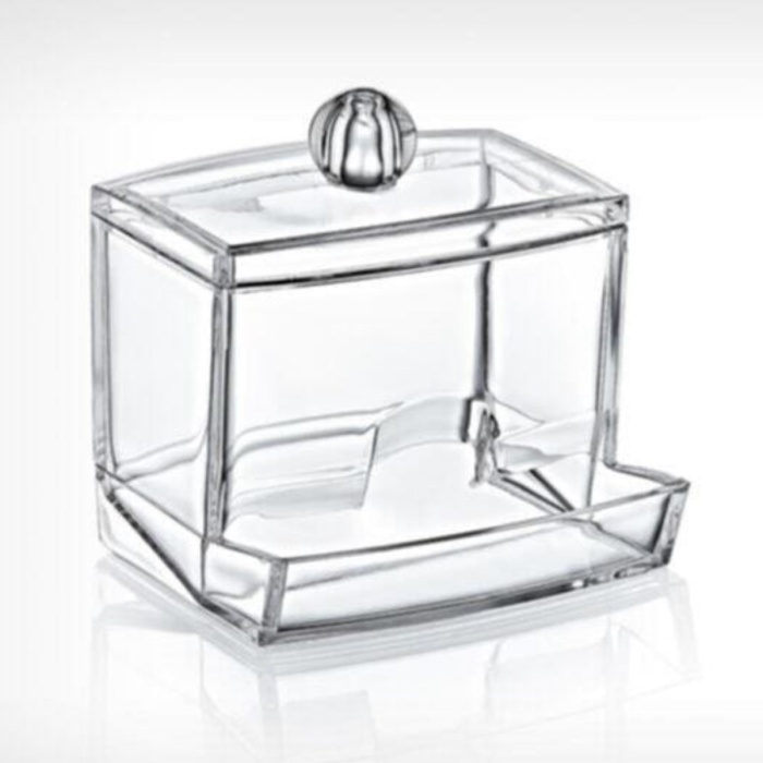 Şeffaf Kapaklı Kulak Temizleme Çubuğu Organizatörü Saklama Kutusu (5381)