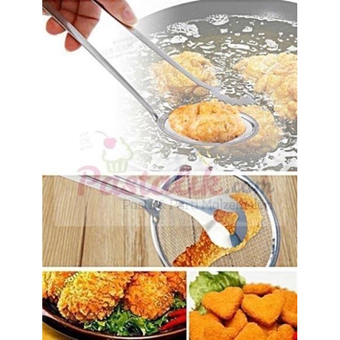 Çok Amaçlı Süzgeçli Paslanmaz Metal Haşlama Ve Kızartma Maşası (5381)