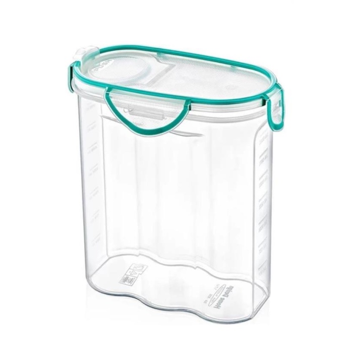 Kilitli Kapaklı Contalı Hava,Su Sıvı Geçirmez 2,4 Litre Erzak Saklama Kabı-SA590 (5381)