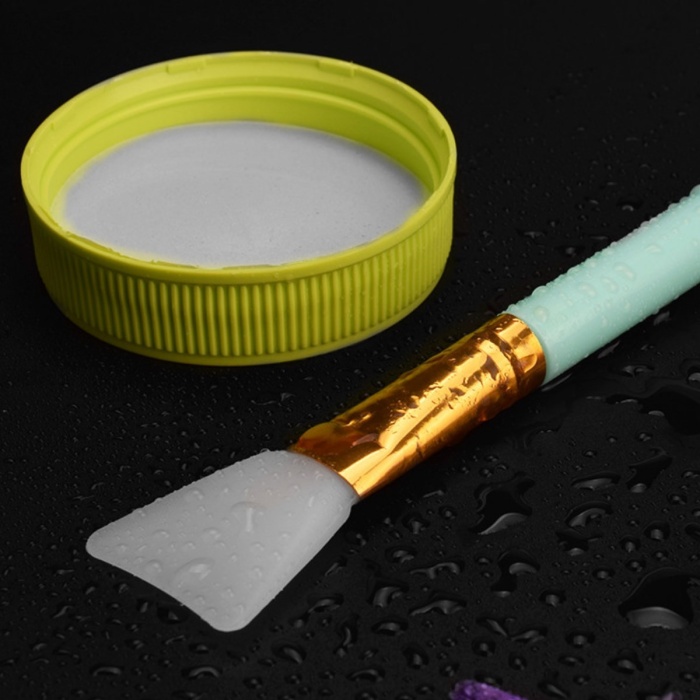 2li Silikon Temizlemesi Kolay Kullanılabilen Yüz Cilt Bakımı Maske Ve Krem Spatulası (5381)