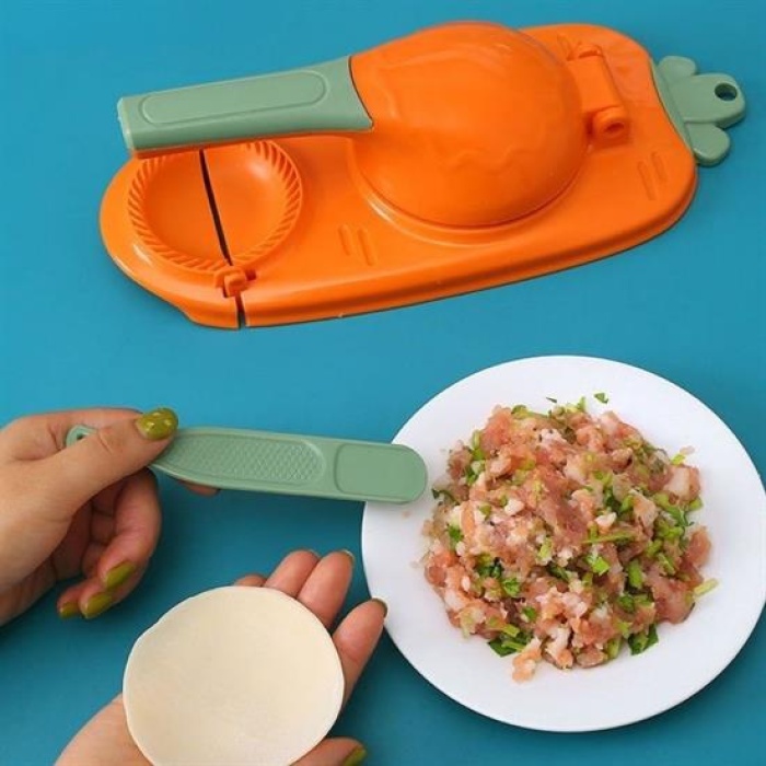 Havuç Tasarımlı Şık  Pratik  Börek Mantı Hamuru Presleme  Börek Yapma Kalıbı (5381)