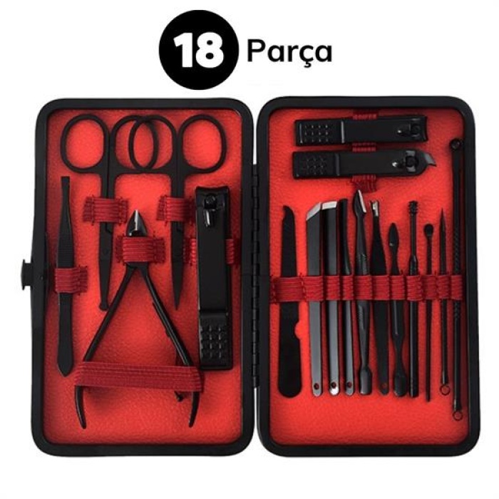 18 Parça Çanta Tipi Manikür Pedikür Tırnak Bakım Seti (5381)