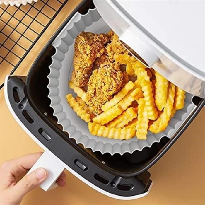 Renkli Isıya Dayanıklı Yıkanılabilir Silikon Fırın Ve Airfryer Yuvarlak Pişirme Matı 20 Cm (5381)