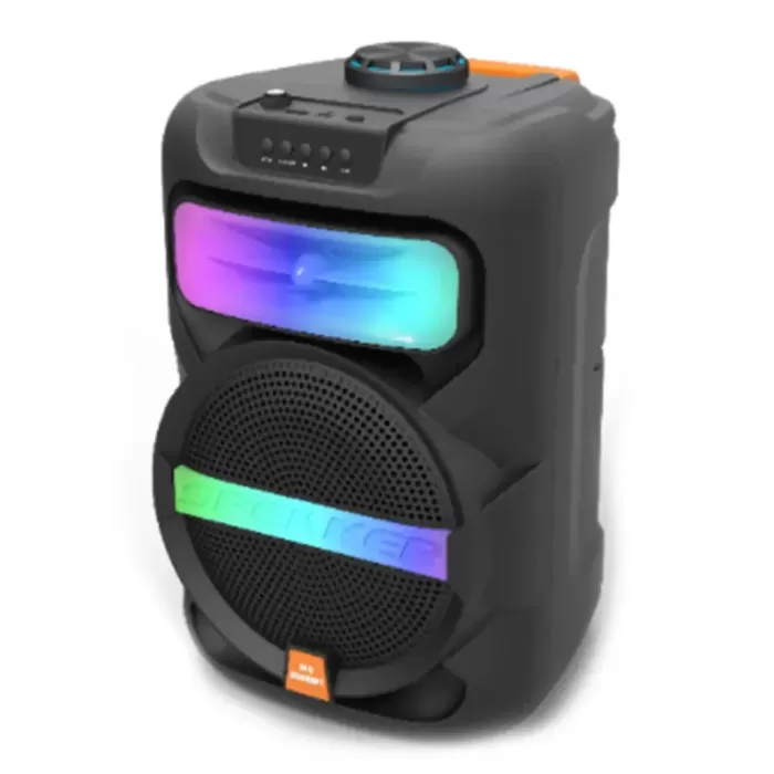 Platoon PL-4361 BT USB SD AUX 8 İNÇ Mikrofonlu Anfi Yüksek SES Taşınabilir RGB Işıklı Hoparlör (5381)