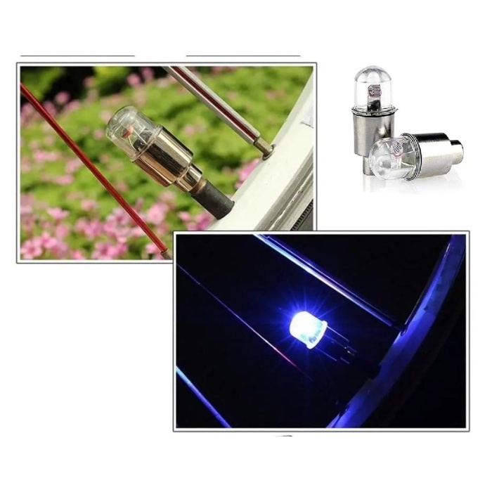 Işıklı Bisiklet Araba Sibop Kapağı 2 Adet (5381)