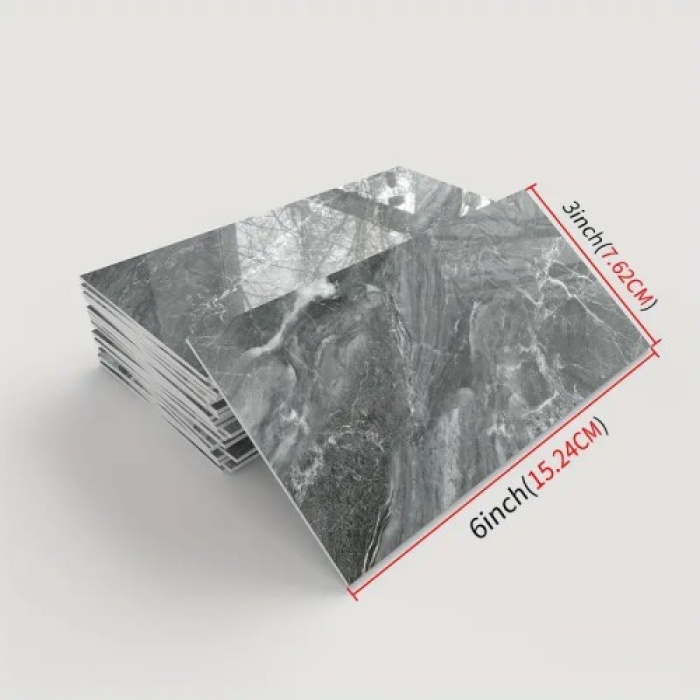 Gri Mermer Desenli Alüminyum Duvar Sticker
