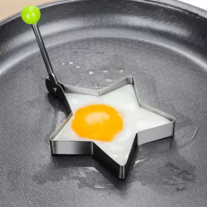 Metalik Yıldız Şeklinde Yumurta ve Krep Kalıbı