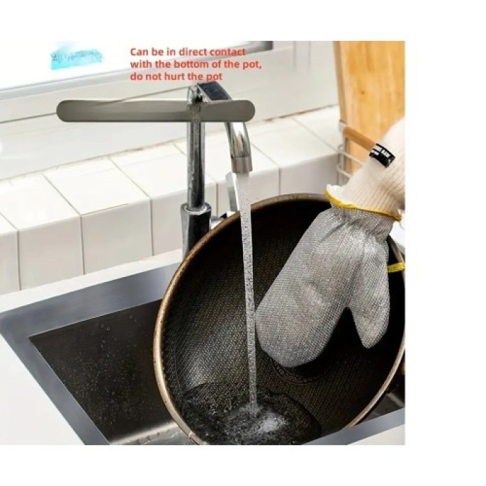 Alüminyum Folyo Yüzeyli Çok Amaçlı Bulaşık ve Fırın Eldiveni