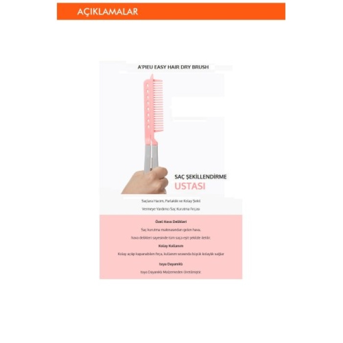 Saçlara Hacim Veren Kolay Şekillendirme Fırçası